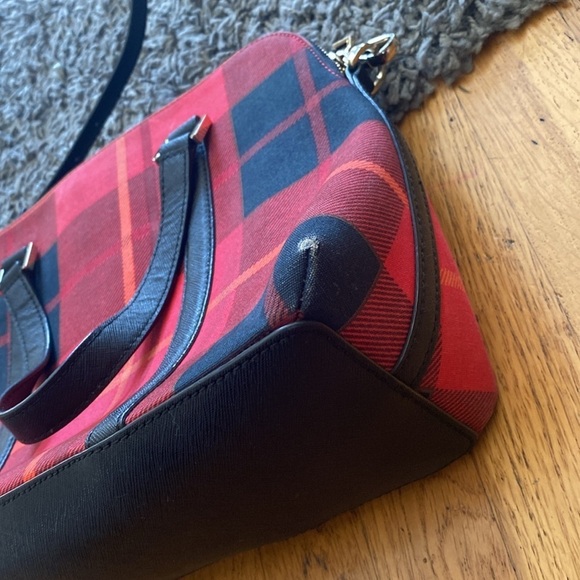 Kate Spade NY Newbury Lane Plaid Small Rachell Satchel - Picture 7 of 16